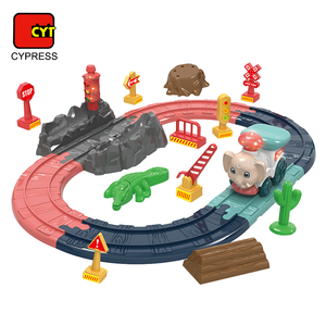 Tren Eléctrico de animales para niños, tren de juguete de puzle con luz y sonido, venta al por mayor - Product Image 4