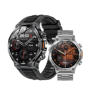 Reloj Inteligente con Linterna de 1.8'', Rastreador de Actividad Física Multideportivo para Exteriores, Llamadas Inalámbricas por BT para Hombre, Batería Grande de 800 mAh, Reloj Inteligente AK82 - Product Image 1