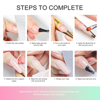 Gel UV de construction pour extension d'ongles OEM, motif floral séché, pailleté, pour nail art, épaississement et sculpture