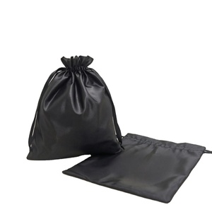 Sac à cordon personnalisé avec logo, beige, en satin, pour emballage cadeau, pochette pour parfum, vêtements, chaussures, sac anti-poussière - Product Image 1