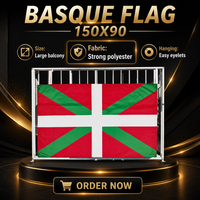 Drapeau personnalisé en tissu polyester de style fanion 3x5 pieds avec broderie et impression numérique pour affichage publicitaire extérieur