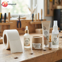 Produits de soin de la peau de luxe personnalisés, étiquette autocollante dorée imperméable, aluminium métallique, emballage haut de gamme, bouteille, impression UV