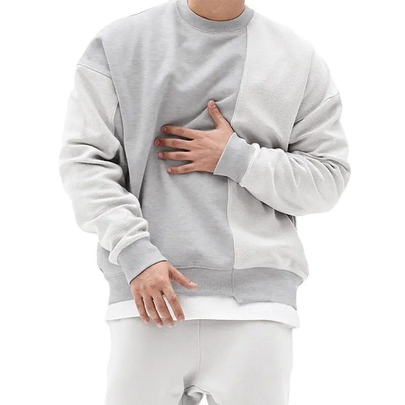 2023 Hoge Kwaliteit Groothandel Custom Gymkleding Effen Kleur Losse Plus Size Blanco Fleece Trui Hoodies Oversized Mannen Sweatshirt