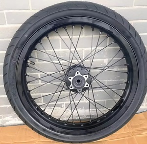 Kit de roues Surron Light Bee X Supermoto 17x1.60 17x2.15 avec pneus, moyeu CNC, kit complet, argent noir 2024 2025 2026 - Product Image 4