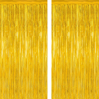 Rideau de franges métalliques brillantes de 2 m, rideau de guirlandes pour décoration de fête d'anniversaire, de mariage ou de toile de fond photo
