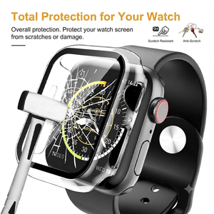 Étui de protection personnalisé en PC ultra-transparent pour Apple Watch Series, design fin, antichoc et résistant aux rayures - Product Image 2