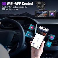 Caméra de voiture 4K avec vision nocturne, caméra de tableau de bord avec caméra arrière, boîte noire de voiture, écran 3 pouces, WiFi, enregistrement en boucle, caméra de tableau de bord avant et arrière