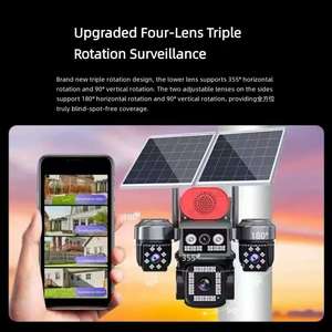 Caméra Dôme Solaire 4K 20MP 4G <span class=keywords><strong>SIM</strong></span> 4 Objectifs AOV Vision Nocturne Couleur Intégrale Capteur CMOS Détection de Mouvement Cloud SD - Product Image 4