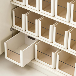 Caja de Almacenamiento de Plástico Moderna y Minimalista, Estilo Cajón Rectangular, Organizador de Cocina y Escritorio para Refrigerios, Juguetes y Uso Doméstico - Product Image 1