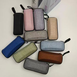 קופסת משקפי שמש ארגונית עם רוכסן רב צבעוני, פשתן, עם לוגו בהתאמה אישית, אמינה וזולה. - Product Image 2