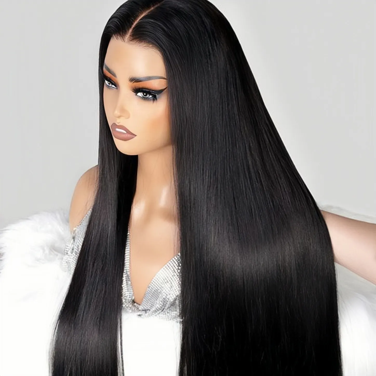 Virgin Natural Bone Straight Remy Hair Wig,Wear And Go Indian Hair Wigs Human Hair Glueless Full HD Transparent Lace Front Wigs