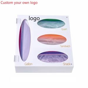 Private label Food ziplock Storage Bag Ziplock Bag Storage Organizer For Gallon Quart Sandwich Snack