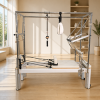 Lit de Pilates Cadillac en alliage d'aluminium avec barre de poussée et système de poulies à cordes pour studio commercial et salle de sport à domicile