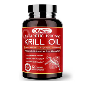 OEM クリルオイルソフトジェルカプセル（オメガ3 EPA DHA、アスタキサンチン、リン脂質コリン配合）は、心臓、脳、関節の健康をサポートします。 - Product Image 1