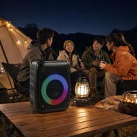 Speaker Bluetooth Mini Custom dengan Amplifier, Lampu LED Warna-warni RGB, Kotak Musik, Speaker Bass, Speaker Bluetooth Portabel