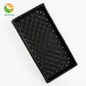 Hot sale Heavy Duty Hydroponic Fodder Polystyrene Nursery seeding 1020 tray Black PS Material Plastic Flat germination tray