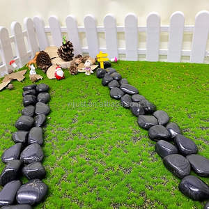 Hete Verkoop Hoog Gepolijste Zwarte Kiezelsteen Voor Landschapsarchitectuur Natuurlijke Geplaveide Steen Rots Riviersteen Voor Aquarium Of Tuin - Product Image 5