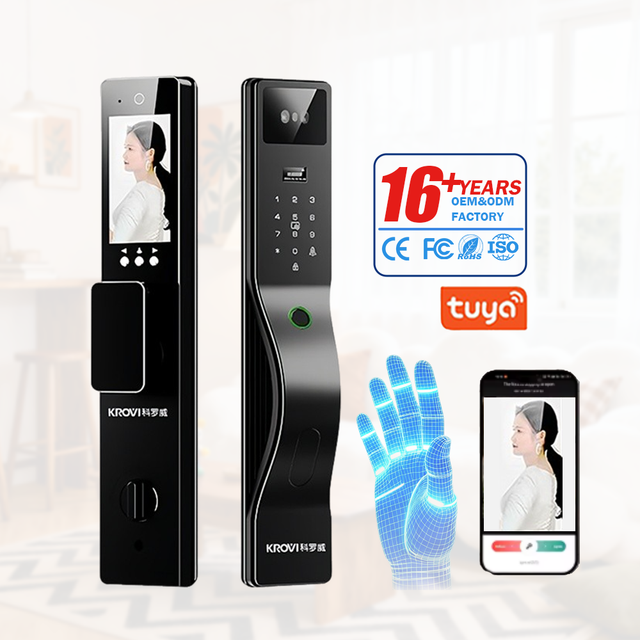 KROVI PR09 2026 Latest Popular Smart Locks Cerradura Inteligente 3D Face Recognition & Remote Control Intelligent Door Lock
