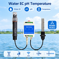 Sensor Suhu pH EC Air Digital dengan RS485 Modbus 4G WiFi LoRaWAN IoT Pemantauan Jarak Jauh