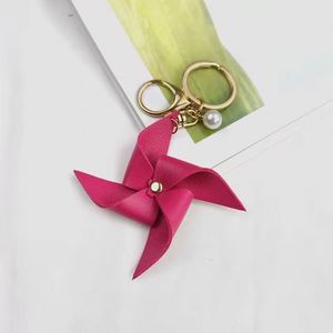 Stylish PU Leather Windmill Keychain Multicolor <b>Keyring</b> Pendant Cute Bag <b>Charm</b> Accessory - Product Image 4