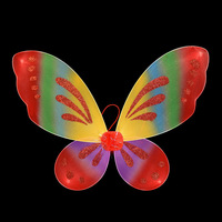 Ailes de Fée Colorées en Gros, Ailes de Papillon en Fer pour Déguisement d'Ange, Accessoires de Fête pour Femmes, Costume de Fée pour Enfants