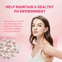 Perles de désintoxication Yoni pour l'exportation transfrontalière, 3 PERLES 1 APPLIQUEUR, Pilules Qinggong aux herbes naturelles, Emballage 3-en-1, Sans absorption