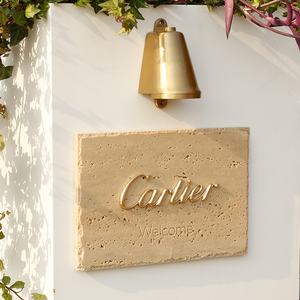 Индивидуальная 3D-надпись в стиле ваби-саби из светящейся латуни для дверей, номеров вилл, рекламных щитов и частных помещений - Product Image 5