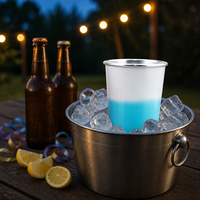 Tasse portable extérieure en aluminium de 470ml changeant progressivement de couleur pour les boissons froides comme les boissons de congélation de bière de cola