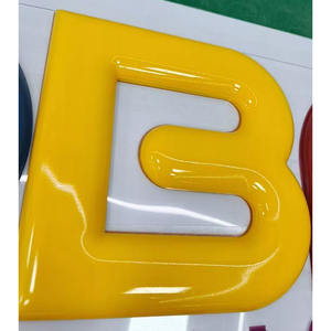 Lettres en relief PVC haut de gamme personnalisées, lettres électro-plaquées, lettres 3D sphériques à coins vifs pour les numéros de maison - Product Image 2