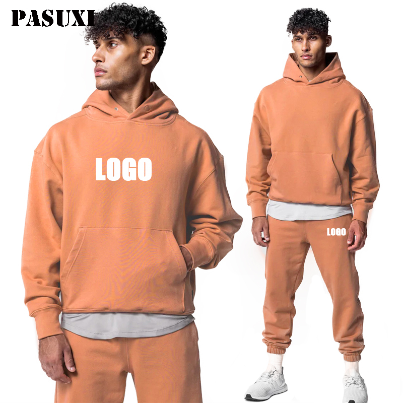 PASUXI Plus Size Hoodies Men Custom