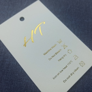 Chất Lượng Cao Có Thể Tái Chế Bạc Logo Hangtags Đu Thẻ Cho Quần Áo - Product Image 4
