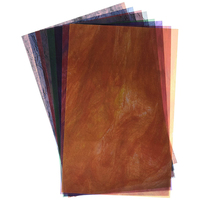 Feuilles de papier cellophane colorées, 1 feuille de papier artisanal, 21GSM 22GSM 23GSM 24GSM, Semi-Transparent, de couleur, papier de soie ciré