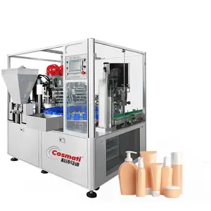 Automatic cosmetics shampoo conditioner body lotion moisturizer cream body face and sun cream filling capping machine