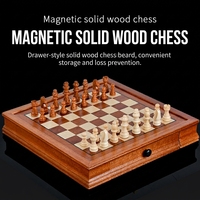 Table d'échecs en bois de 32 cm avec plateau magnétique, jeu de société écologique, durable, de luxe, éducatif, jouet de stratégie pour enfants et adultes