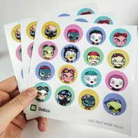 Sin MOQ A4 A5 A6 PVC impermeable hojas de pegatinas personalizadas pegatina decorativa de dibujos animados lindo beso corte pegatina