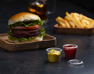 Petits contenants à sauce en plastique transparents, jetables, avec couvercles anti-fuite, pour shots de gelée - Product Image 2