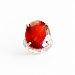 Anillo de Plata con Granate Hessonita - Simboliza la Resiliencia en Ocasiones Especiales - Anillo de Dedo - Product Image 2