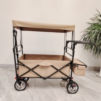Chariot pliable avec auvent, chariot utilitaire convertible 3-en-1, conteneur à roulettes, pliable, OEM, pour le rangement des outils