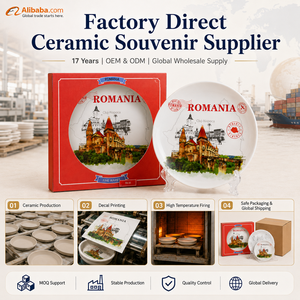 Platos de Cerámica de Recuerdo de <span class=keywords><strong>Rumania</strong></span> con Diseño del <span class=keywords><strong>Castillo</strong></span> de Cluj-Napoca para Regalos Turísticos, Venta al Por Mayor de Fábrica Personalizada - Product Image 6
