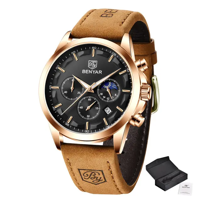 2021 NEW BENYAR Luxury Men Sport Chronograph Waterproof Men Watches Quartz Wrist Watch Relogio Masculino benyar mens watch