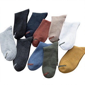 Calze da Uomo per Piedi Larghi, Vestibilità Comoda, Stile Britannico, in Cotone, Lunghezza Media, Anti-Odore, per Autunno - Product Image 3