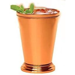 Vaso de Cobre Hecho a Mano PARIJAT HANDICRAFT de 12 Onzas, Diseño Sólido, Reutilizable, Bellamente Elaborado, para Moscow Mules y Mint Julep - Product Image 5