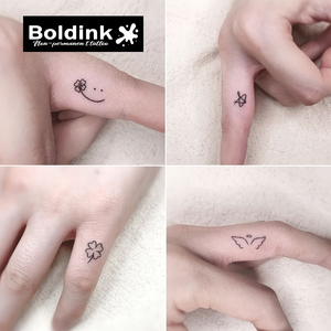 <span class=keywords><strong>Tatuaje</strong></span> Semipermanente Personalizado, Diseño Estético con Trébol Pequeño, <span class=keywords><strong>Cara</strong></span> <span class=keywords><strong>Sonriente</strong></span>, Serpiente, Mariposa, Sexy, para Dedo o Mano, Resistente al Agua - Product Image 2