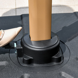 Sombrilla Excéntrica Grande Impermeable Para Exteriores Uplion de Aluminio con Luz LED y Panel Solar Para Jardín y <span class=keywords><strong>Patio</strong></span> - Product Image 5