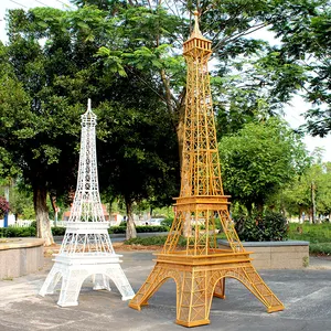 Besar Paris Menara Eiffel model ornamen natal lantai ke langit-langit luar ruangan besi tempa logam alat peraga pernikahan dapat disesuaikan