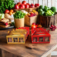Boîte Cadeau Personnalisée en Papier Kraft Brun avec Poignée, en Carton Pelliculé pour Bouteilles de Miel et Pots de Confiture – Solution d'Emballage Élégante