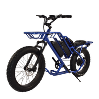 Vélo électrique à gros pneus DOUBLE BATTERIE 750w suspension complète cyclomoteur style cargo ebike cyclomoteur électrique cadre pour adultes