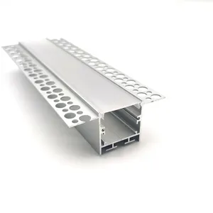 Profil tabung meja ekstrusi 6061 paduan Aluminium iklan bingkai Aluminium Drywall Led profil Aluminium