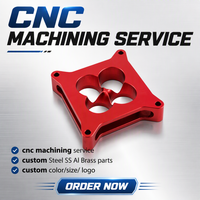 Kit d'adaptation de carburateur de précision pour usinage CNC en Chine, 2 trous/4 trous, plaque d'adaptation d'admission de carburateur à 4 boulons/centre conique