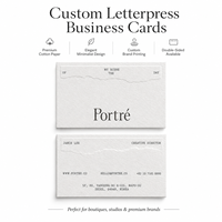 Cartes de visite haut de gamme à texture gaufrée, cartes de visite personnalisées en papier gaufré pour entreprise